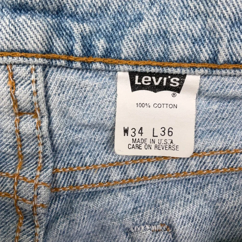 Levi's 550 Jeans Mens 34W 36L Faded Blue Relaxed Fit VTG USA